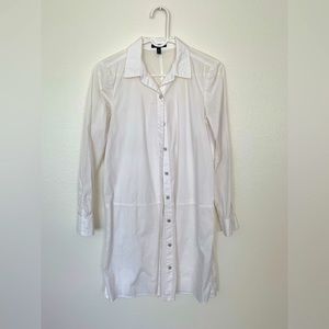 Eileen Fisher white shirt dress, size XXS